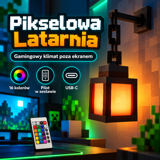 Latarnia Pikselowa - 16 kolorów, pilot i ładowanie USB